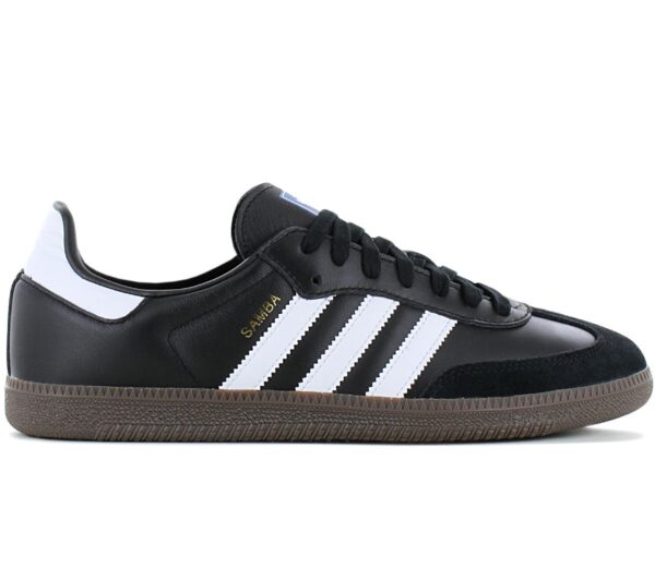 100% Original Adidas !  Herstellerfarbe:  Core Black / Cloud White / Gum5   Obermaterial:  Leder   Zustand:  Neu  und  Originalverpackt         Der Samba OG ist seit über fünf Jahrzehnten einer der beliebtesten Schuhe von adidas - zu Recht!      Von seinem früheren Dasein als Fußball-Treter hat er sich längst emanzipiert und macht schon lange als Sneaker die Straßen unsicher. Mit seiner cleanen Low-Top-Silhouette