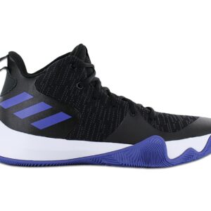 100% Original Adidas !  Herstellerfarbe:  Utility Black / Core Black / Hi-Res Blue   Obermaterial:  Mesh / Synthetik   Zustand:  Neu  und  Originalverpackt         Dieser Basketballschuh sorgt mit der Cloudfoam Zwischensohle für überragenden Komfort. Außerdem kommt er mit einem Obermaterial aus atmungsaktivem Mesh mit Synthetik-Overlays und einer abriebfesten Zehenkappe. Dank der Zugschlaufe im Fersenbereich lässt er sich ganz einfach anziehen.       Obermaterial aus Mesh mit Halt gebenden Overlays fühlt sich vom ersten Tag an bequem an und passt sich deinen Füßen an.  Zehenkappe für Abriebschutz.  Schnürung für individuellen Style und optimalen Sitz.  Komfortable Polsterung am Bund und Zunge.  Abriebfeste Non Marking Gummiaußensohle mit Fischgrätprofil.  Zugschlaufe im Fersenbereich für ein einfaches An- und Ausziehen.  Cloudfoam Zwischensohle für ein angenehmes Tragegefühl und hervorragende Dämpfung.  Innenfutter Textil.