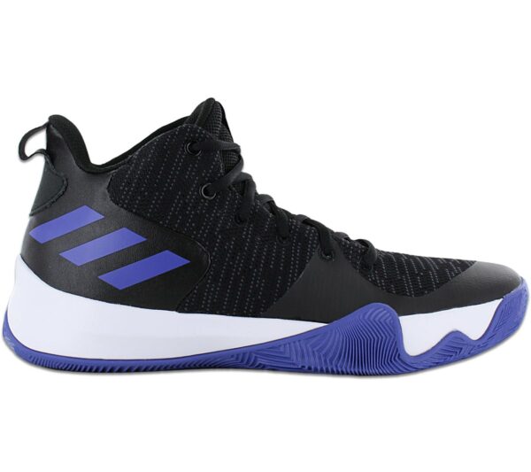 100% Original Adidas !  Herstellerfarbe:  Utility Black / Core Black / Hi-Res Blue   Obermaterial:  Mesh / Synthetik   Zustand:  Neu  und  Originalverpackt         Dieser Basketballschuh sorgt mit der Cloudfoam Zwischensohle für überragenden Komfort. Außerdem kommt er mit einem Obermaterial aus atmungsaktivem Mesh mit Synthetik-Overlays und einer abriebfesten Zehenkappe. Dank der Zugschlaufe im Fersenbereich lässt er sich ganz einfach anziehen.       Obermaterial aus Mesh mit Halt gebenden Overlays fühlt sich vom ersten Tag an bequem an und passt sich deinen Füßen an.  Zehenkappe für Abriebschutz.  Schnürung für individuellen Style und optimalen Sitz.  Komfortable Polsterung am Bund und Zunge.  Abriebfeste Non Marking Gummiaußensohle mit Fischgrätprofil.  Zugschlaufe im Fersenbereich für ein einfaches An- und Ausziehen.  Cloudfoam Zwischensohle für ein angenehmes Tragegefühl und hervorragende Dämpfung.  Innenfutter Textil.