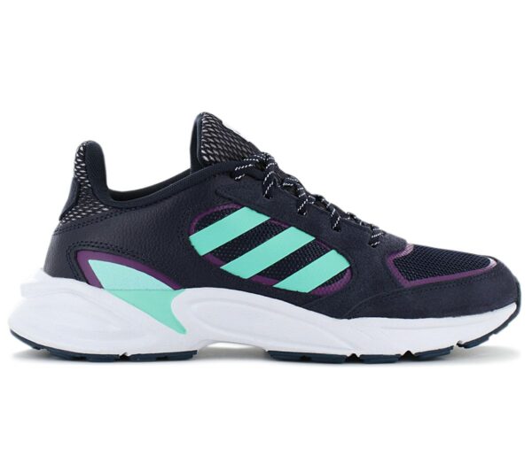 100% Original Adidas !  Herstellerfarbe:  Legend Ink / Bahia Mint / Tech Mineral   Obermaterial:  Leder - Mesh   Zustand:  Neu  und  Originalverpackt         Mit diesem Sneaker mit 90s-Vibe kombiniert adidas eine bequeme Dämpfung mit einem klassischen Look. Der adidas 90s Valasion gibt Dir überragenden Tragekomfort. Außerdem kommt er mit einem Obermaterial aus Leder und atmungsaktivem Mesh und einer OrthoLite® Einlegesohle für Komfort und optimale Dämpfung.       Obermaterial aus Mesh mit Wildleder- und Strukturleder-Overlays.  Reguläre Passform.  Schnürung für Style und optimalen Sitz.  Nahtlose 3 Streifen sind an beiden Seiten aufgebracht.  adidas Textillabel auf der Zunge angenäht.  Ortholite Float Einlegesohle sorgt für Komfort und optimale Dämpfung.  Dämpfende Cloudfoam Zwischensohle sorgt für Dämpfung.  Gummi-Außensohle für zusätzliche Strapazierfähigkeit.