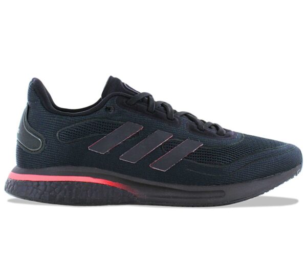 100% Original Adidas !  Herstellerfarbe:   Core Black / Core Black - Signal Pink    Obermaterial:  Mesh - Synthetik   Zustand:  Neu  und  Originalverpackt         Du nimmst dein Lauftraining ernst? Dann ist der adidas Supernova dein Laufschuh. Ein zuverlässiger Laufschuh für ein energiegeladenes Laufgefühl. Die Kombination aus flexibler Dämpfung im Vorfußbereich und reaktionsfreudiger Dämpfung im Fersenbereich garantiert dir dabei ein bequemes Tragegefühl.       Reguläre Passform.  Obermaterial aus Mesh.  Schnürung.  Hybrid-Zwischensohle mit Bounce und Boost Dämpfung.  Leichter Laufschuh.  Flexible Gummiaußensohle.  Gepolsterter Schuhrand.  Innenfutter Textil.