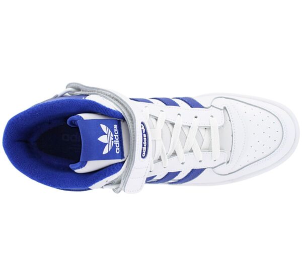 adidas Originals Forum Mid - Herren Sneakers Schuhe Leder Weiß-Blau FY4976<br> ADIDAS FORUM MID</br> - Image 3