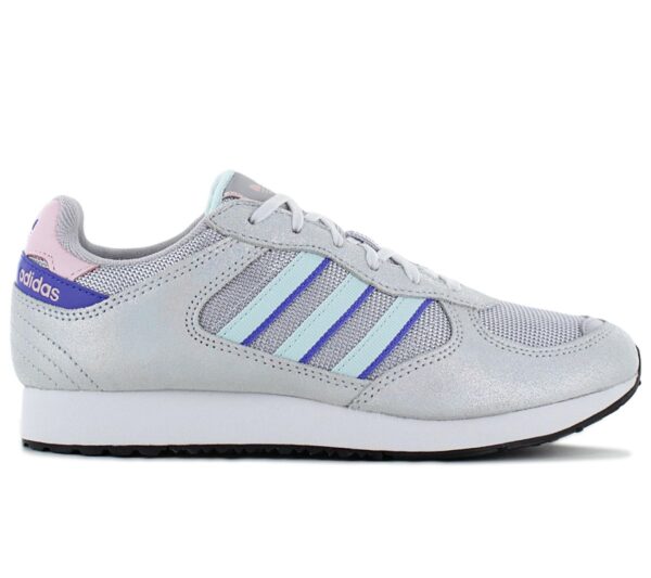 100% Original Adidas !  Herstellerfarbe:  Silver Metallic / Halo Mint / Sonic Ink   Obermaterial:  Leder - Textil   Zustand:  Neu  und  Originalverpackt         Frauen