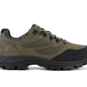 100% Original Jack Wolfskin !  Herstellerfarbe:  Khaki / Phantom   Obermaterial:  Leder   Zustand:  Neu  und  Originalverpackt         Der robuste Trekking-Schuh REBELLION TEXAPORE LOW wurde aus hochwertigem Nubukleder hergestellt.     Damit du immer trockene Füße behältst