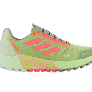 100% Original Adidas !  Herstellerfarbe:  Pulse Lime / Turbo / Cloud White   Obermaterial:  Mesh - Synthetik   Zustand:  Neu  und  Originalverpackt       Rutschige Steine und nasse Trails? Mit diesem adidas Trailrunning-Schuh kein Problem.      Die adidas Terrex Agravic Flow 2 sind komfortable und neutrale Trail-Running-Laufschuhe. Die Laufschuhe sind sowohl für kurze als auch für lange Strecken konzipiert. Zudem fühlt dieses Modell sich auf unterschiedlichen Untergründen und Terrains zu Hause. Das Obermaterial besteht aus flexiblem und atmungsaktivem Mesh-Material