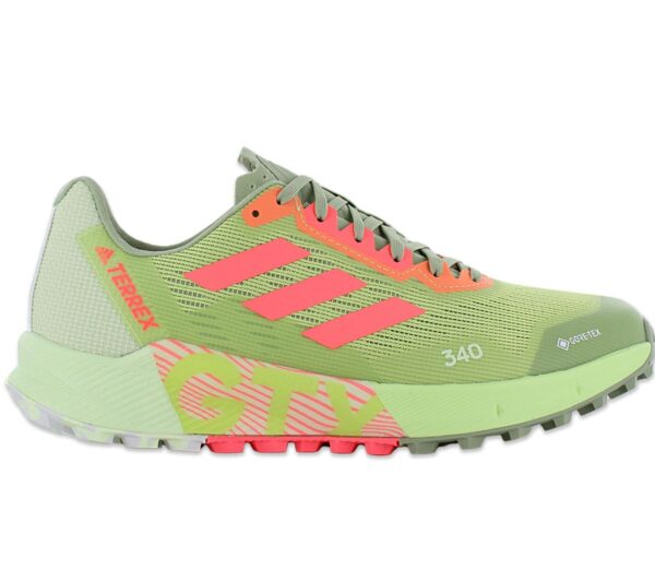 100% Original Adidas !  Herstellerfarbe:  Pulse Lime / Turbo / Cloud White   Obermaterial:  Mesh - Synthetik   Zustand:  Neu  und  Originalverpackt       Rutschige Steine und nasse Trails? Mit diesem adidas Trailrunning-Schuh kein Problem.      Die adidas Terrex Agravic Flow 2 sind komfortable und neutrale Trail-Running-Laufschuhe. Die Laufschuhe sind sowohl für kurze als auch für lange Strecken konzipiert. Zudem fühlt dieses Modell sich auf unterschiedlichen Untergründen und Terrains zu Hause. Das Obermaterial besteht aus flexiblem und atmungsaktivem Mesh-Material