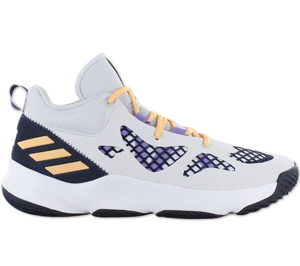 100% Original Adidas !  Herstellerfarbe:  Dash Grey / Pulse Amber / Shadow Navy   Obermaterial:  Mesh - Synthetik   Zustand:  Neu  und  Originalverpackt         Dieser adidas Basketballschuh ermöglicht blitzschnelle Moves und dämpft jeden deiner Schritte dank der leichten Bounce Zwischensohle. Ob drinnen in der Halle oder draußen an der frischen Luft ? deine Gegenspieler haben keine Chance.      Obermaterial aus Textil mit Mesh-Overlays.  Schnürung für individuellen Style und optimalen Sitz.  Bequemes Tragegefühl dank optimaler Dämpfung.  Laufsohle aus Gummi.  Bounce Zwischensohle.  Innenfutter Textil.