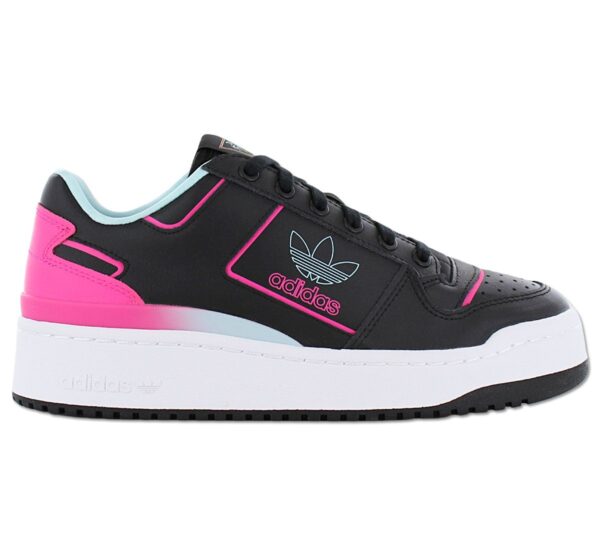 100% Original Adidas !  Herstellerfarbe:  Core Black / Clear Aqua / Team Shock Pink   Obermaterial:  beschichtetes Leder   Zustand:  Neu  und  Originalverpackt         Inspiriert vom farbenfrohen Stil des Beachbasketballs versprühen diese adidas Forum Bold Schuhe ernsthafte tropische Vibes. Basierend auf einer begehrten B-Ball-Silhouette aus den Archiven wertet diese Version den Look mit einer schicken Plateau-Außensohle und einem Farbverlaufsdesign auf.       Reguläre Passform.  Schnürung für individuellen Style und optimalen Sitz.  Obermaterial aus beschichtetem Leder.  Plateausohle aus Gummi.  adidas Markendetails.  Mesh-Einlegesohle.  Innenfutter Textil.