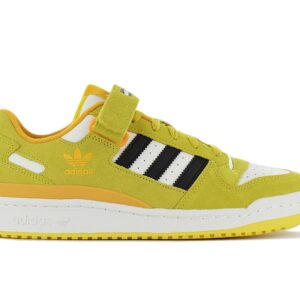 100% Original Adidas !  Herstellerfarbe:  Team Yellow / Core Black / Off White   Obermaterial:  Leder   Zustand:  Neu  und  Originalverpackt         Der adidas Forum feierte 1984 sein Debüt und eroberte nach dem Basketballplatz auch die Musikszene. Diese Version bringt den 80s-Style