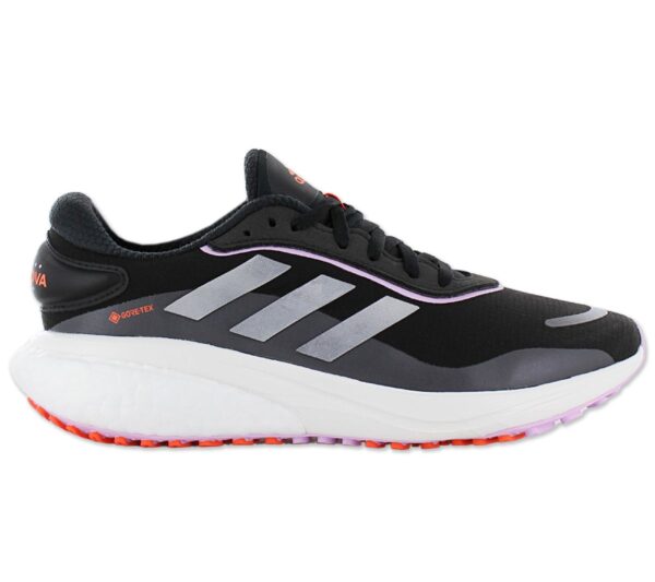 100% Original Adidas !  Herstellerfarbe:  Core Black / Silver Metallic / Impact Orange   Obermaterial:  Mesh - Synthetik   Zustand:  Neu  und  Originalverpackt         Auch Nässe kann dich nicht vom Training abhalten. Dieser adidas Laufschuh liefert dir ultimativen Komfort für Läufe an allen Tagen unabhängig vom Wetter. Das GORE-TEX Obermaterial hält deine Füße trocken