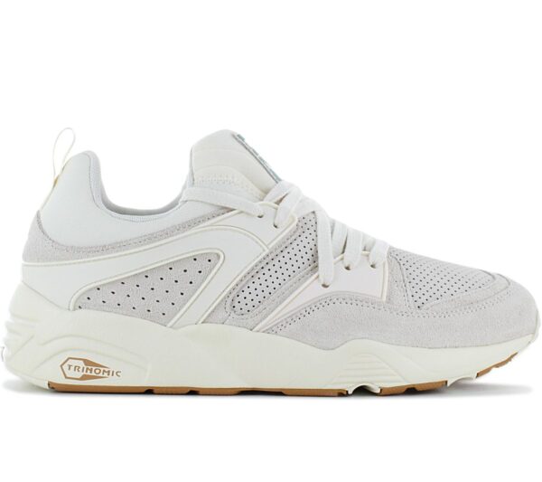 100% Original Puma !  Herstellerfarbe:  Pristine / Desert Tan   Obermaterial:  Leder   Zustand:  Neu  und  Originalverpackt         Der Puma Blaze of Glory MMQ Sneaker kommt im angesagten Look stylisch rüber. Mit revolutionären Trinomic-Technologie