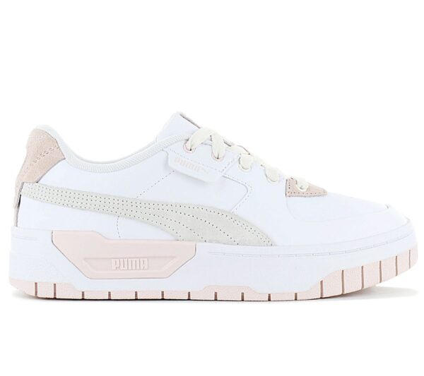 100% Original Puma !  Herstellerfarbe:  Puma White / Island Pink   Obermaterial:  Leder   Zustand:  Neu  und  Originalverpackt         Das wunderbare Modell Cali Dream Colorpop von Puma reiht sich nahtlos in die erstklassige Produktreihe des 1948 gegründeten und international etablierten Sportartikelherstellers aus Deutschland ein. Durch das strapazierfähige Obermaterial aus Leder wird dir absolute Langlebigkeit und ein tolles Tragegefühl garantiert. Mit diesem Lifestyleschuh bist du für alle Freizeitaktivitäten bestens gekleidet.      Obermaterial aus Leder.  Klassisches Schnürsystem sorgt für festen Halt.  Perforierte Zehenkappe für optimale Luftzirkulation.  Rutschhemmende Gummilaufsohle mit leichtem Plateau.  PUMA-Branding und PUMA-Formstrip.  Herausnehmbare und gepolsterte Textilinnensohle.