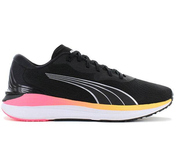 100% Original Puma !  Herstellerfarbe:  Black / Silver - Sunset Glow   Obermaterial:  Mesh / Synthetik   Zustand:  Neu  und  Originalverpackt         Pumas Electrify Nitro 2 ist ein überraschend gut gelungener Laufschuh für Neutralläufer