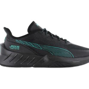 100% Original Puma !  Herstellerfarbe:  Black / Black - Spectra Green   Obermaterial:  Mesh / Synthetik   Zustand:  Neu  und  Originalverpackt         Der Maco SL ließ sich von der Aerodynamik der Formel-1-Wagen inspirieren. Dieser unkonventionelle und rebellische Style ist ein Ausdruck des modernen Motorsports. Mit diesem progressiven Look inhalierst du die Mercedes-AMG Petronas Motorsport-DNA.       Colorblock-Design.  Schnürung für individuellen Style und optimalen Sitz.  Komfortable Polsterung am Bund und Zunge.  Laufsohle aus Gummi.  Formende Linien.  EVA-Zwischensohle.  Mercedes-AMG Petronas Branding.  Innenfutter aus Textil.