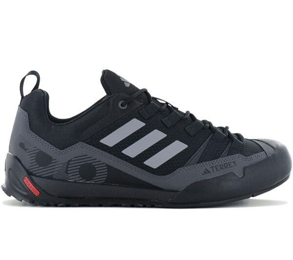 100% Original Adidas !  Farbe laut Hersteller:  Core Black / Grey Three / Grey Six   Obermaterial:  Ripstop Meshgewebe / Synthetik   Zustand:  Neu  und  Originalverpackt        Ab in die Berge. Mit diesem adidas Zustiegsschuh bist du auf dem Trail schnell unterwegs. Dank der griffigen Traxion Außensohle und der Pro-Moderator Technologie für ein Plus an Stabilität meisterst du Geröllfelder und Kletterpassagen mit links. Außerdem hat er ein Obermaterial aus leichtem Ripstop