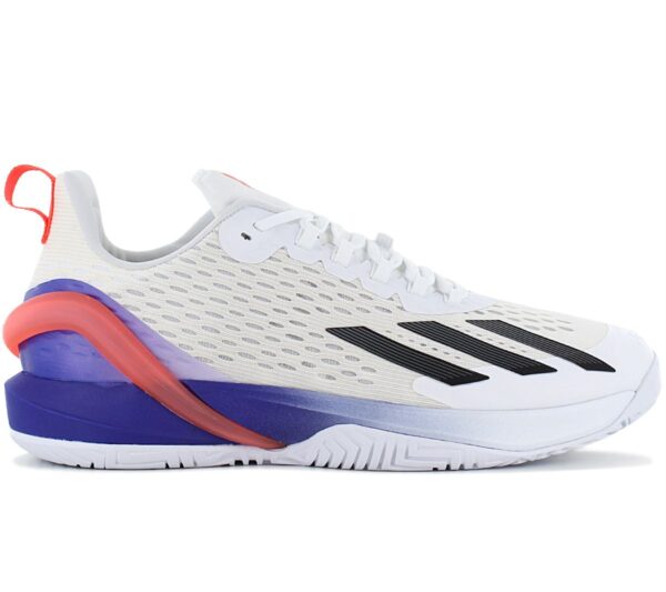 100% Original Adidas !  Herstellerfarbe:  Cloud White / Core Black / Solar Red   Obermaterial:  Mesh / Synthetik   Zustand:  Neu  und  Originalverpackt         Mit dem innovativen Adizero Cybersonic kannst Du Deine Stärke voll ausspielen. Maximale Beschleunigung