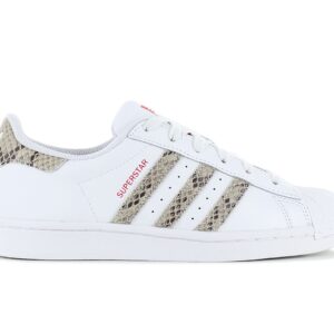 100% Original Adidas !  Herstellerfarbe:  Cloud White / Wonder White / Better Scarlet   Obermaterial:  Leder   Zustand:  Neu  und  Originalverpackt         Mit dem adidas Superstar White Snakeskin  gehst du im ikonischem Stil auf die Straße. Dieser Damen-Sneaker verfügt über ein Obermaterial aus hochwertigem