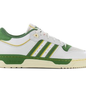 100% Original Adidas !  Herstellerfarbe:  Chalk White / Crew Green / Hazy Yellow   Obermaterial:  Leder / Textil   Zustand:  Neu  und  Originalverpackt         Dieser adidas Schuh ist die perfekte Mischung aus retro und modern. In den 80ern war der Rivalry auf dem Basketballplatz und in der Sneakerszene einfach nicht zu toppen. Heute ist er ein gefeierter Streetwear-Sneaker mit Kultstatus. Er kommt mit einem Colourway im College-Style und einem cleanen Obermaterial aus Leder. Ein EVA-Einsatz dämpft außerdem jeden deiner Schritte.      Obermaterial aus Leder