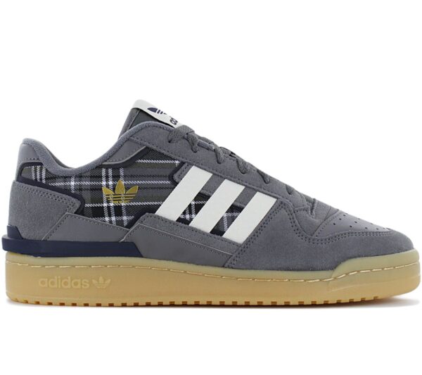 100% Original Adidas !  Herstellerfarbe:  Grey Four / Cream White / Collegiate Navy   Obermaterial:  Leder - Textil   Zustand:  Neu  und  Originalverpackt         Der adidas Forum ist ein absoluter Klassiker. Sein unverkennbarer Style ist vor allem von Details wie dem X-förmigen Overlay geprägt. Bei dieser Version hat adidas dem typischen Design ein Makeover verpasst. Das Ergebnis: Die DNA des OG Forum kombiniert mit einem dynamischen Mix aus Materialien und Farben.       Obermaterial aus Leder und Textil.   Vom Basketball inspirierte Schuhe.  Schnürung für individuellen Style und optimalen Sitz.  Komfortable Polsterung am Bund und Zunge.  Laufsohle aus Gummi.  Regular Fit.  adidas Details.  Innenfutter Textil.