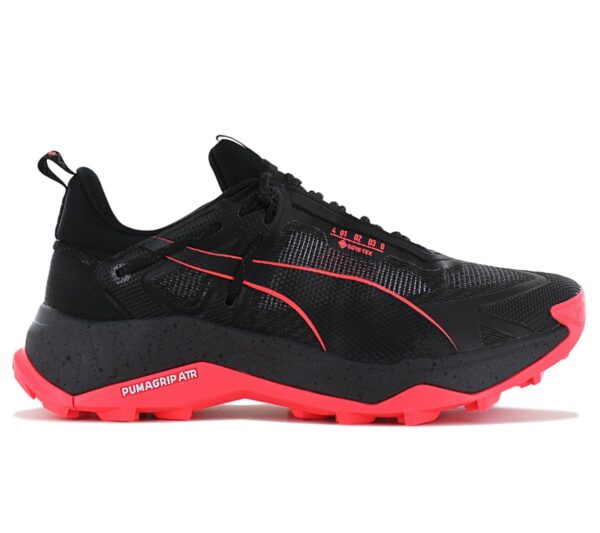 100% Original Puma !  Herstellerfarbe:  Puma Black / Fire Orchid   Obermaterial:  Mesh / Synthetik   Zustand:  Neu  und  Originalverpackt         Puma Explore NITRO Low GORE-TEX. Er ist für alle Trails konzipiert