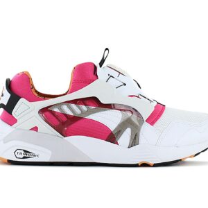 100% Original Puma !  Herstellerfarbe:  Puma White / Glowing Pink   Obermaterial:  Leder - Textil - Synthetik   Zustand:  Neu  und  Originalverpackt         Schlüpfen Sie in die legendären Puma Disc Blaze OG Sneaker und verleihen Sie Ihrem Stil das gewisse Extra!     Der Disc war der erste Sportschuh ohne Schnürsenkel