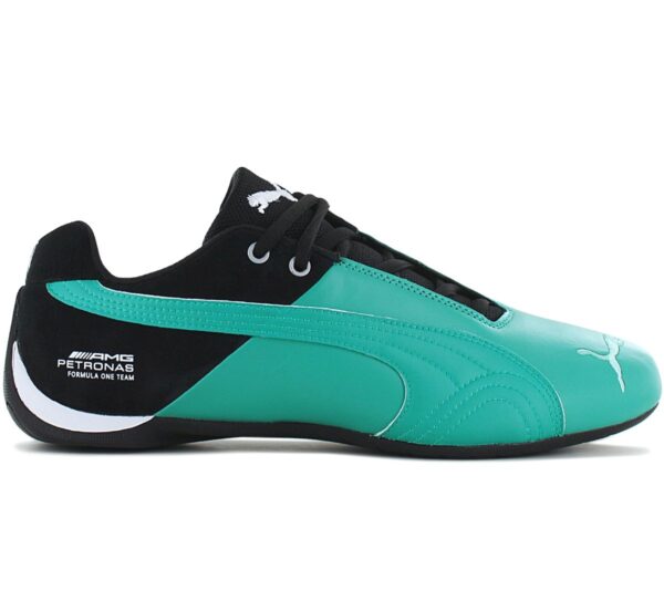 100% Original Puma !  Herstellerfarbe:  Spectra Green / Black   Obermaterial:  Leder / Synthetik   Zustand:  Neu  und  Originalverpackt          Der Mercedes AMG Petronas F1 - Future Cat OG - verkörpert nicht nur die Geschichte von Puma Motorsport