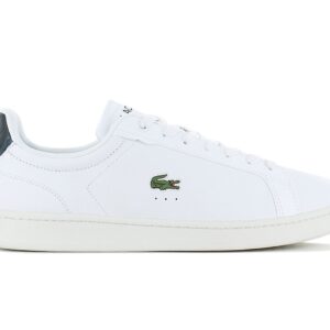 100% Original Lacoste !  Herstellerfarbe:   White / Dk Green   Obermaterial:  Leder   Zustand:  Neu  und  Originalverpackt         Mit den Carnaby Pro Sneaker von Lacoste sitzt der sportliche Look bei jedem Outfit. Der Schuh hat einen niedrigen Schaft und eine runde Spitze sowie eine verstellbare Schnürung. Damit lässt sich die Schuhweite individuell an den Fuß anpassen. Die leicht profilierte Sohle sorgt für einen sichereren Tritt.      Das Obermaterial aus Leder lässt die Haut atmen