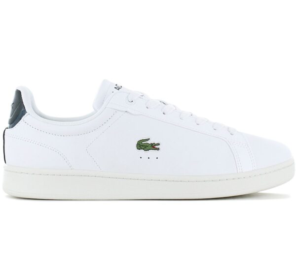 100% Original Lacoste !  Herstellerfarbe:   White / Dk Green   Obermaterial:  Leder   Zustand:  Neu  und  Originalverpackt         Mit den Carnaby Pro Sneaker von Lacoste sitzt der sportliche Look bei jedem Outfit. Der Schuh hat einen niedrigen Schaft und eine runde Spitze sowie eine verstellbare Schnürung. Damit lässt sich die Schuhweite individuell an den Fuß anpassen. Die leicht profilierte Sohle sorgt für einen sichereren Tritt.      Das Obermaterial aus Leder lässt die Haut atmen