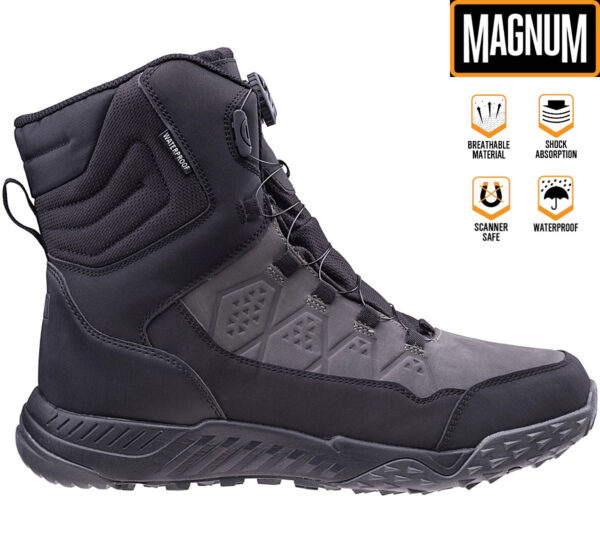 100% Original Magnum !  Herstellerfarbe:  Black / Grey   Obermaterial:  Leder / Textil   Zustand:  Neu  und  Originalverpackt        Die Magnum WENTON MID WP Stiefel sind militärischen Ursprungs. Sie sind die ideale Wahl