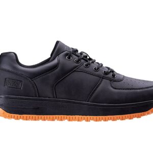 100% Original Magnum !  Herstellerfarbe:  Black / Orange   Obermaterial:  Leder - Synthetik   Zustand:  Neu  und  Originalverpackt        Hochwertige Magnum® Sneaker im modernen Design aus weichem und bequemem Obermaterial passen perfekt zum Alltagsoutfit.       Sehr robuste Sneaker für alle Einsätze.  Die perforierte Vorderseite verbessert die Atmungsaktivität.  Sohle aus EVA-Phylonschaum.  Hervorragende stoßdämpfende Eigenschaften bei gleichzeitig geringem Gewicht.  Einlegesohle: Mesh