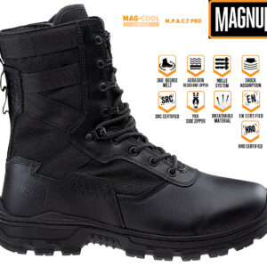 100% Original Magnum !  Herstellerfarbe:  Black   Obermaterial:  Leder - Mesh   Zustand:  Neu  und  Originalverpackt         Die taktischen Premium-Stiefel Scorpion II 8.0 SZ von MAGNUM sind die perfekte Kombination aus Leistung