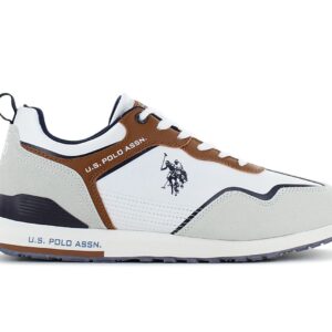 100% Original U.S. Polo Assn !  Herstellerfarbe:  Whi-Cu001   Obermaterial:  Mesh - Leder - Synthetik   Zustand:  Neu  und  Originalverpackt         Der coole Alltags-Sneaker von U.S. Polo Assn. Das Obermaterial besteht aus strapazierfähigem Material mit hervorragender Atmungsaktivität. Dies sind äußerst bequeme Schuhe für den täglichen Gebrauch - insbesondere für die Stadt.      Der Schaft besteht aus strapazierfähigem Material mit hervorragender Atmungsaktivität.  Markendetails.  Schnürung für individuellen Style und optimalen Sitz.  Komfortable Polsterung am Schaftrand und Zunge.  Die Sohle dieser Schuhe besteht aus einem innovativen Material.  Atmungsaktiv.  Innenfutter Textil.