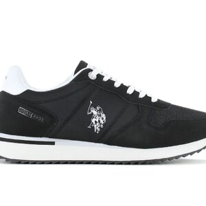 100% Original U.S. POLO ASSN. !  Herstellerfarbe:  Black   Obermaterial:  Textil - Mesh - Synthetik   Zustand:  Neu  und  Originalverpackt         Der coole Alltags-Sneaker von U.S. POLO ASSN. Das Obermaterial besteht aus strapazierfähigem Material mit hervorragender Atmungsaktivität. Dies sind äußerst bequeme Schuhe für den täglichen Gebrauch - insbesondere für die Stadt.      Der Schaft besteht aus strapazierfähigem Material mit hervorragender Atmungsaktivität.  Markendetails.  Schnürung für individuellen Style und optimalen Sitz.  Komfortable Polsterung am Schaftrand und Zunge.  Die Sohle dieser Schuhe besteht aus einem innovativen Material.  Atmungsaktiv.  Innenfutter Textil.