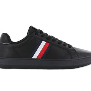 100% Original Tommy Hilfiger !  Herstellerfarbe:  Black   Obermaterial:  Leder   Zustand:  Neu  und  Originalverpackt         Entscheide dich für diesen Low-Top Leder-sneaker mit unverkennbaren Tommy-Details