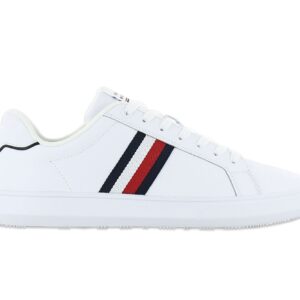 100% Original Tommy Hilfiger !  Herstellerfarbe:  White   Obermaterial:  Leder   Zustand:  Neu  und  Originalverpackt         Entscheide dich für diesen Low-Top Leder-sneaker mit unverkennbaren Tommy-Details