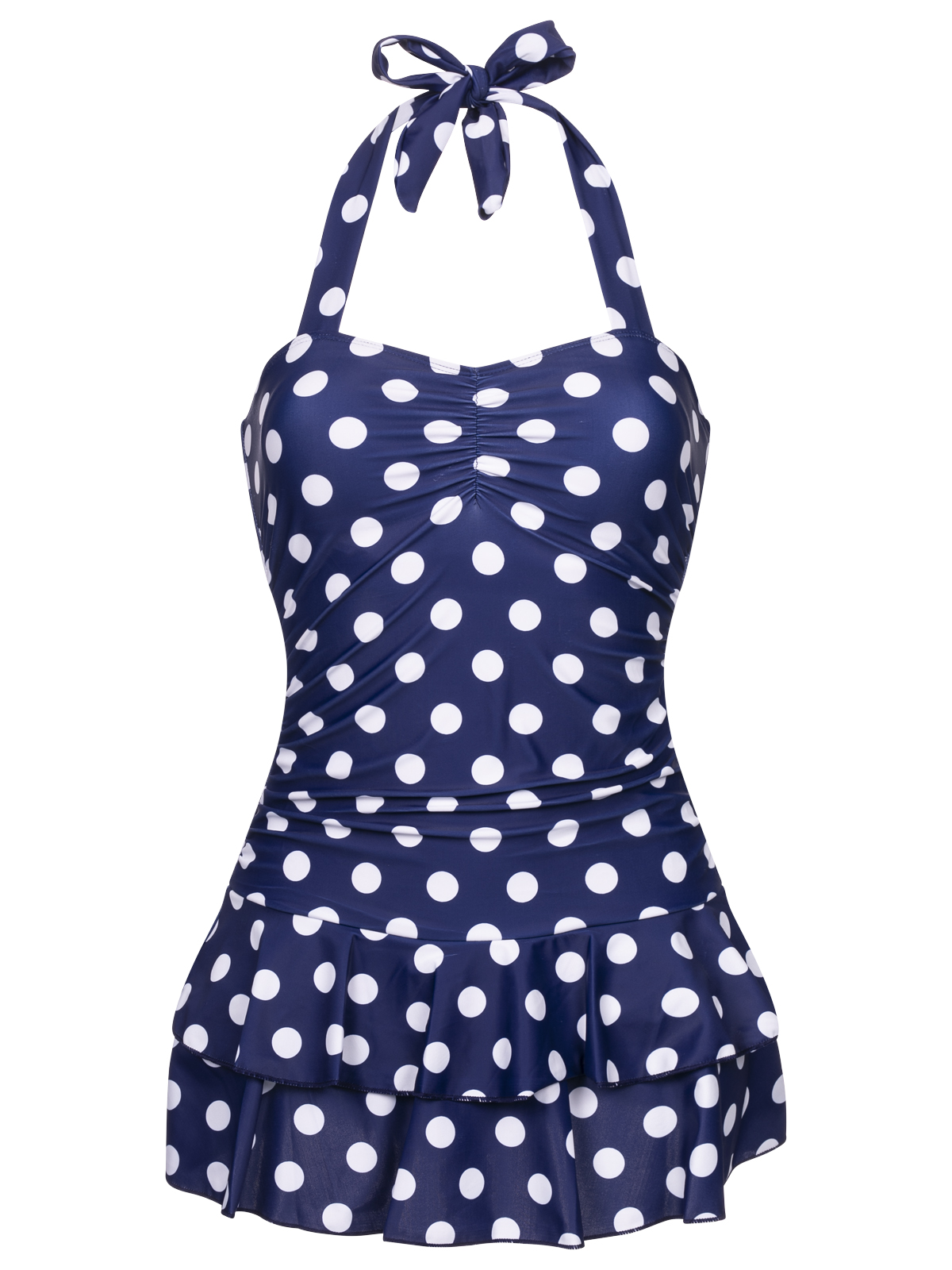 Pussy Deluxe Classic Summer Damen Badeanzug blau allover