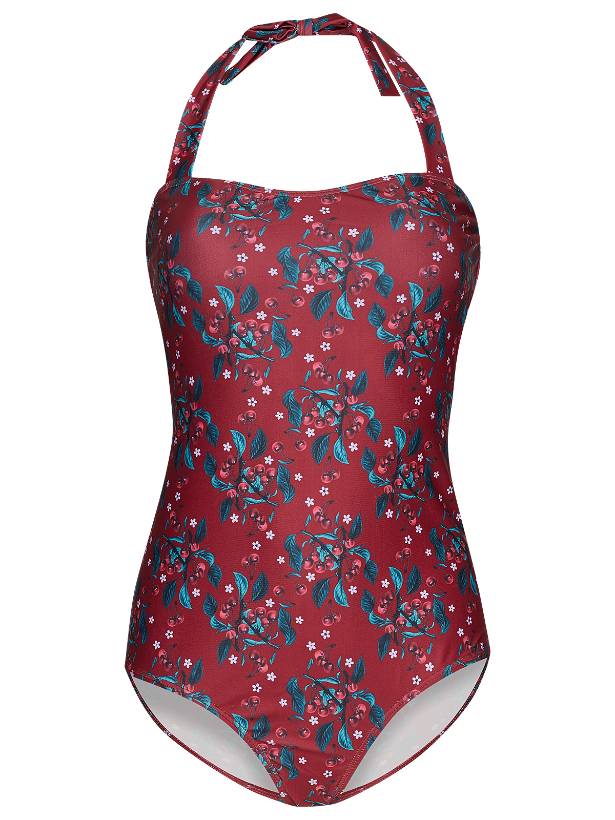 Pussy Deluxe Wild Cherry Damen Badeanzug rot allover