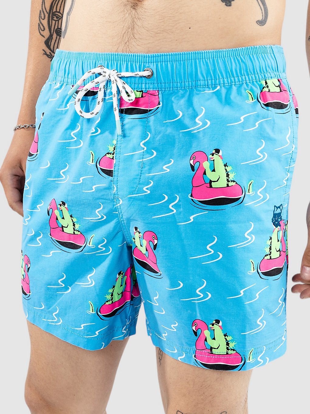 Party Pants River Dino Boardshorts blau