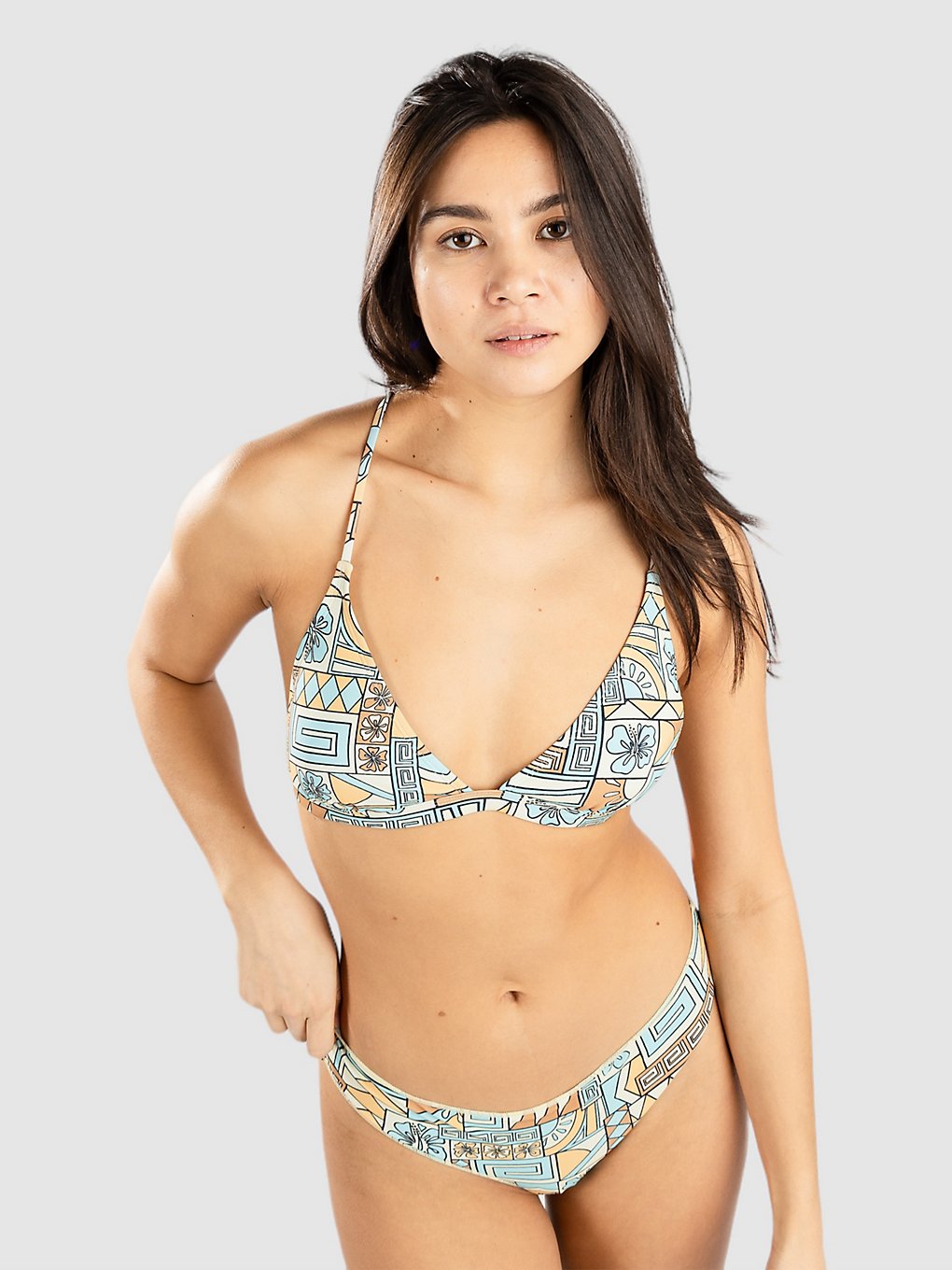 Rip Curl Block Party X Back Tri Bikini Top blau